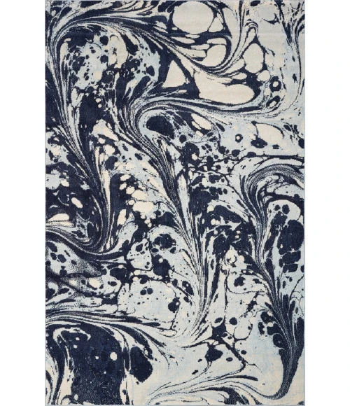 Kas Watercolors 6232 Blue Marble 5' x 7'6"