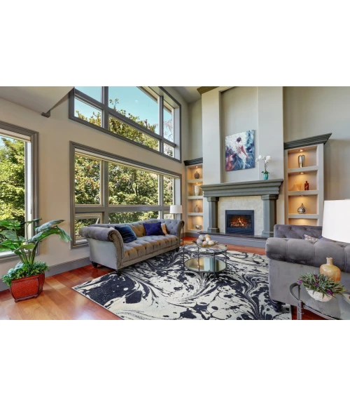 Kas Watercolors 6232 Blue Marble 5' x 7'6"