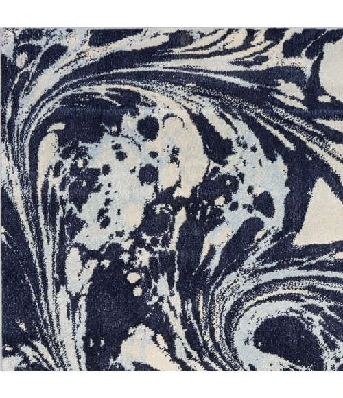 Kas Watercolors 6232 Blue Marble 5' x 7'6"
