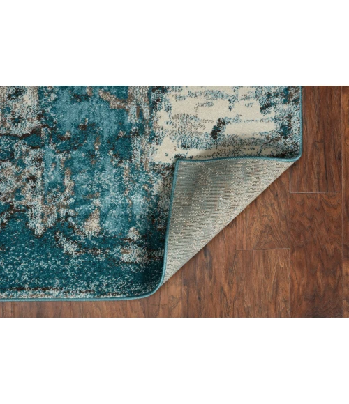 Kas Watercolors 6233 Ivory/Teal Watercolors 5' x 7'6"