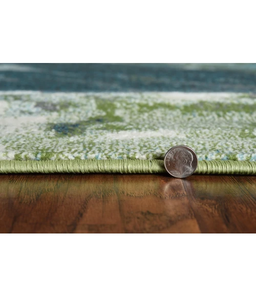 Kas Watercolors 6234 Teal Abstract 5' x 7'6"