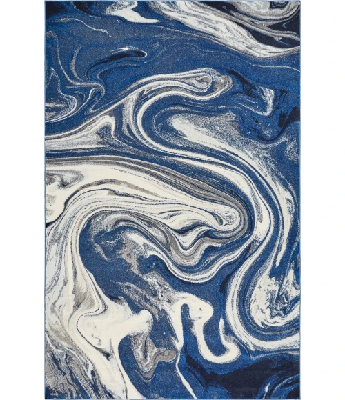 Kas Watercolors 6236 Blue Palette 5' x 7'6"