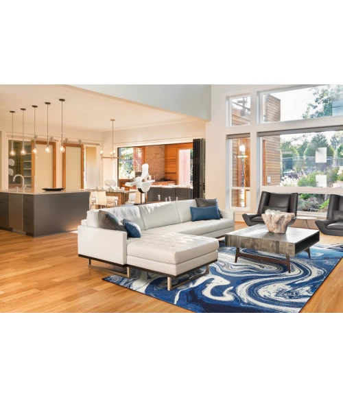 Kas Watercolors 6236 Blue Palette 5' x 7'6"