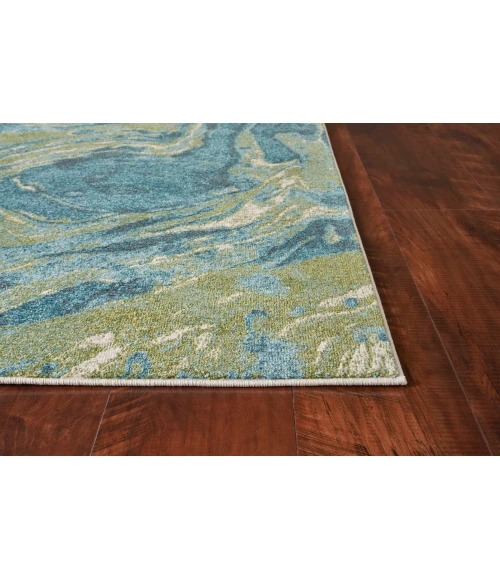 Kas Watercolors 6238 Teal Geode 3'3" x 4'11"