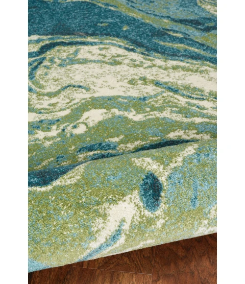 Kas Watercolors 6238 Teal Geode 3'3" x 4'11"