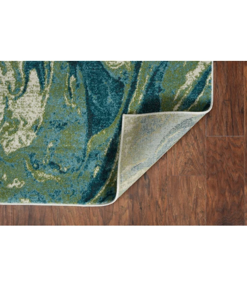 Kas Watercolors 6238 Teal Geode 3'3" x 4'11"