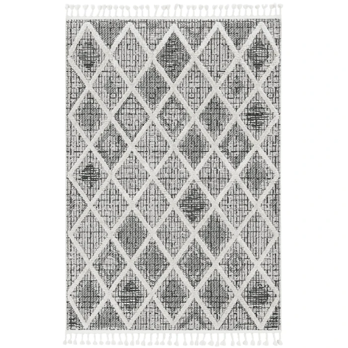 Kas Willow 1101 Charcoal Diamonds Area Rug 8'9" x 13'
