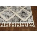 Kas Willow 1101 Charcoal Diamonds Area Rug 2'2" x 7'6" Runner