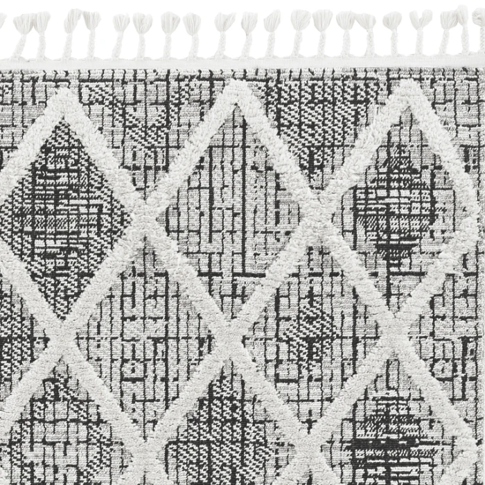 Kas Willow 1101 Charcoal Diamonds Area Rug 8'9" x 13'