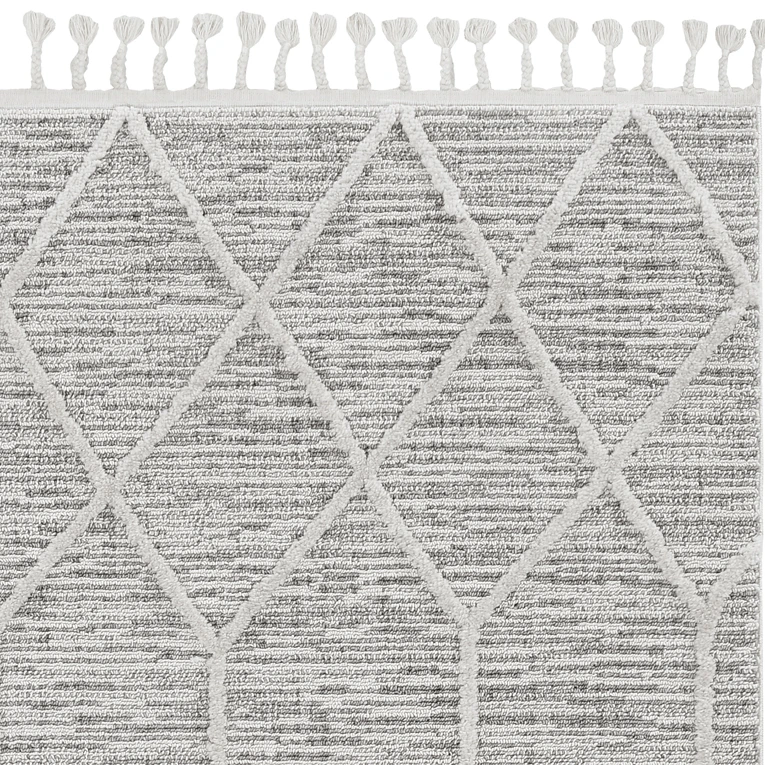 Kas Willow 1102 Ivory Grey Honeycomb Area Rug 12' x 15'