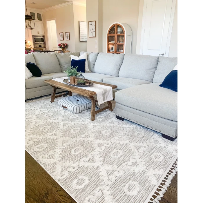 Kas Willow 1103 Ivory Beige Boho Area Rug 3'3" x 4'11"