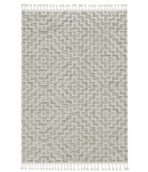 Kas Willow 1104 Ivory Grey Geo Area Rug 7'10" x 10'10"