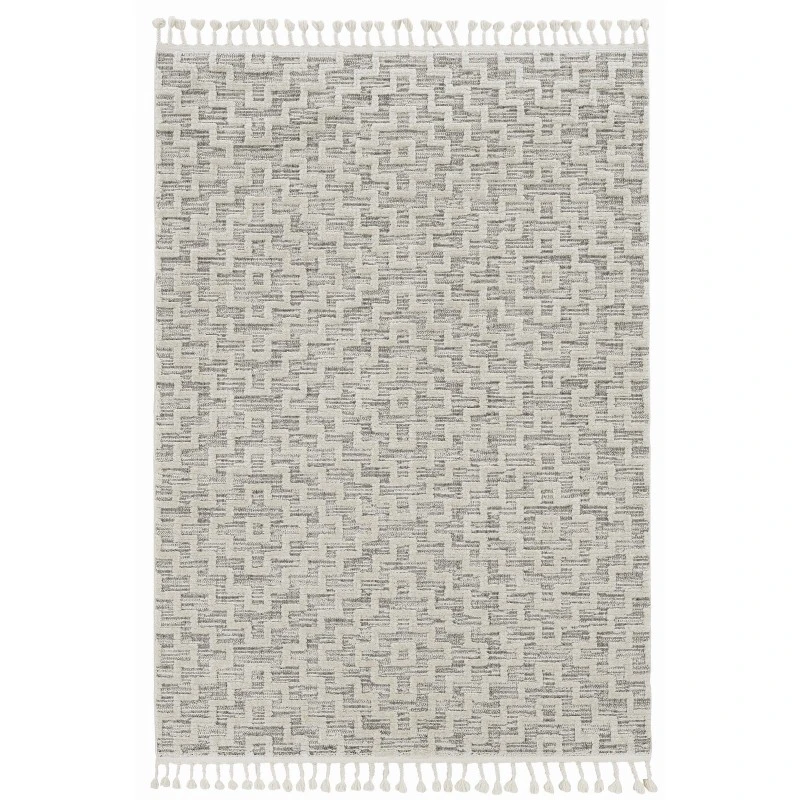 Kas Willow 1104 Ivory Grey Geo Area Rug 7'10" x 10'10"