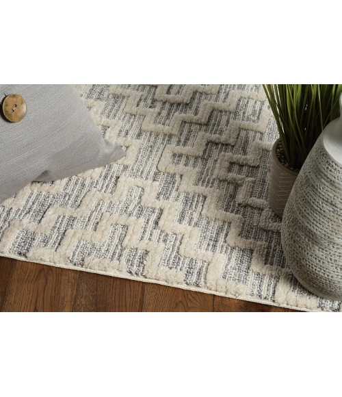 Kas Willow 1104 Ivory Grey Geo Area Rug 7'10" x 10'10"