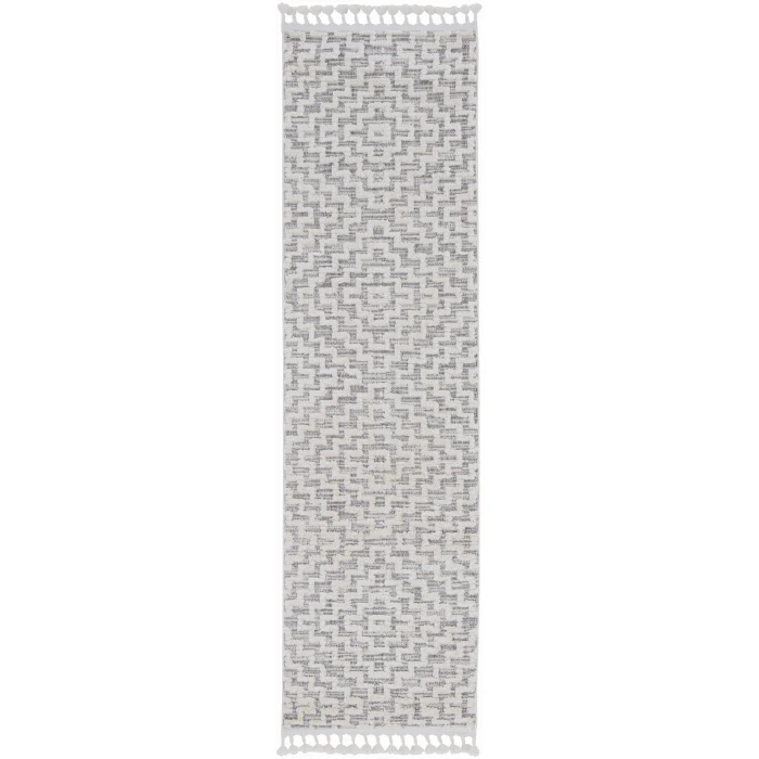 Kas Willow 1104 Ivory Grey Geo Area Rug 3'3" x 4'11"