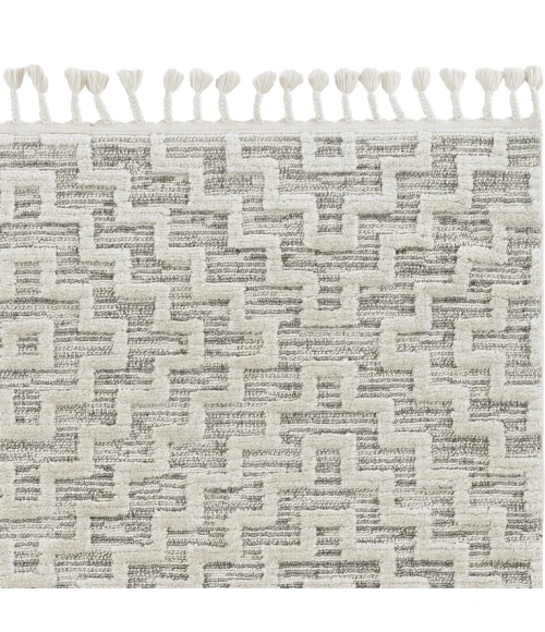 Kas Willow 1104 Ivory Grey Geo Area Rug 7'10" x 10'10"