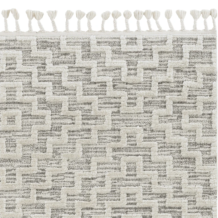 Kas Willow 1104 Ivory Grey Geo Area Rug 7'10" x 10'10"