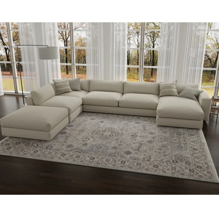 Kas Adele 8801 Ivory Grey Amelia Area Rug
