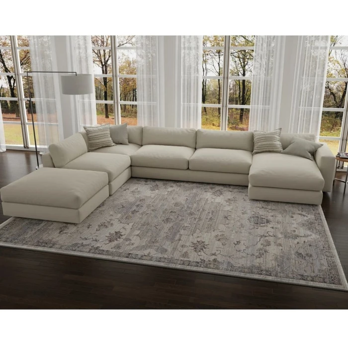 Kas Adele 8804 Ivory Grey Courtney Area Rug