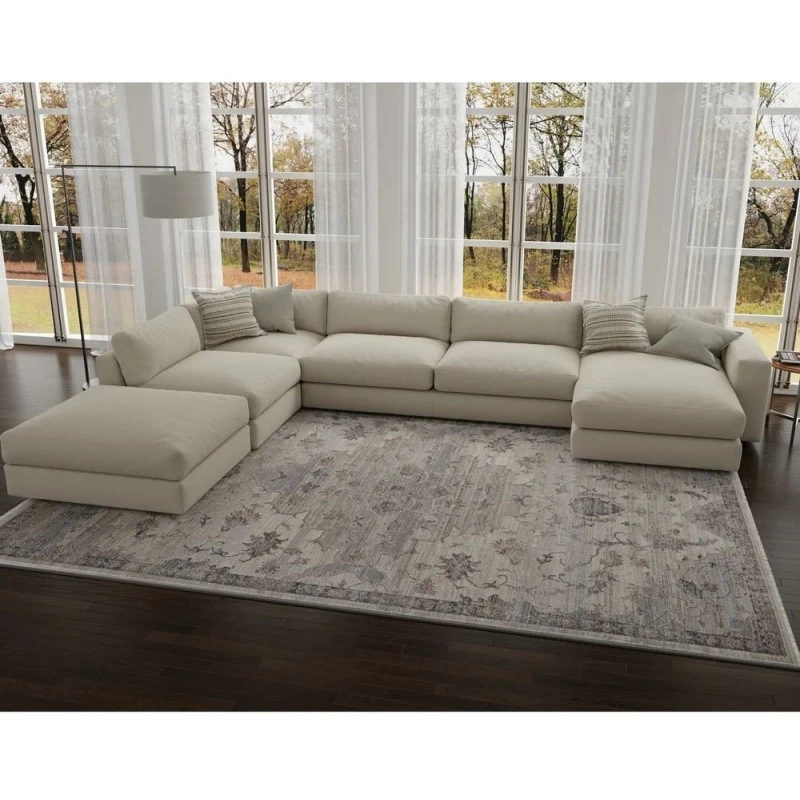 Kas Adele 8804 Ivory Grey Courtney Area Rug