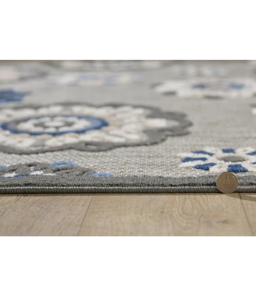 Kas Calla 6932 Grey/Blue Suzani Area Rug
