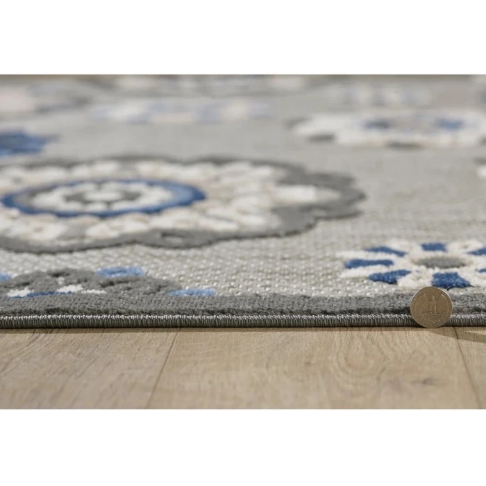Kas Calla 6932 Grey/Blue Suzani Area Rug