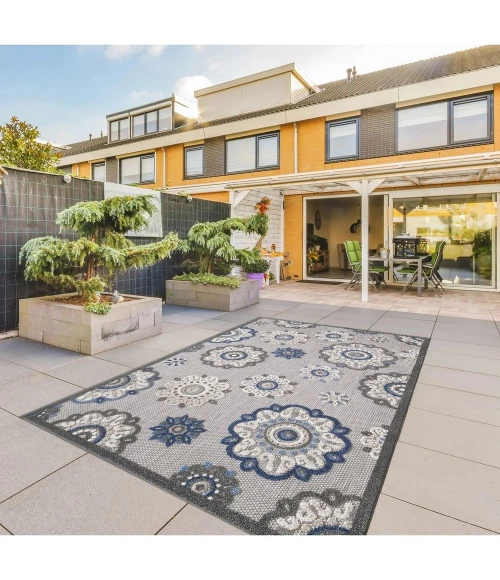 Kas Calla 6932 Grey/Blue Suzani Area Rug