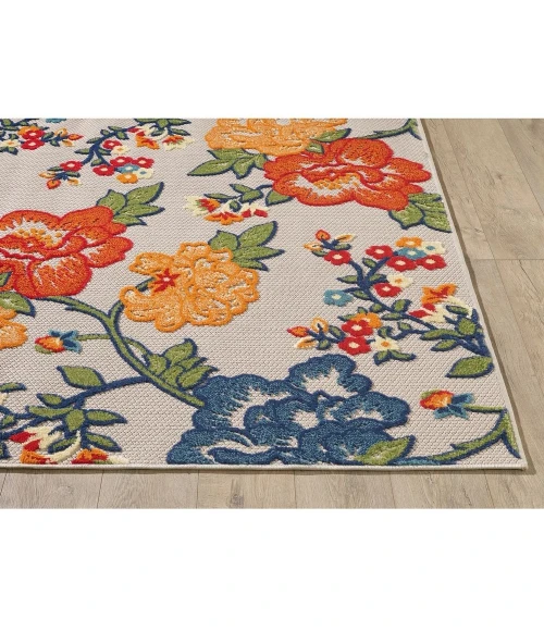 Kas Calla 6937 Ivory Floral Vine Area Rug