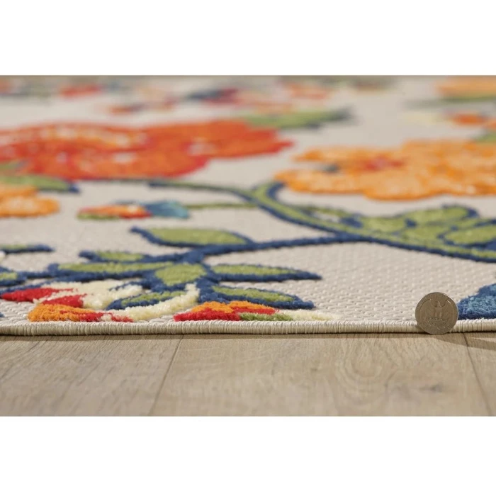 Kas Calla 6937 Ivory Floral Vine Area Rug