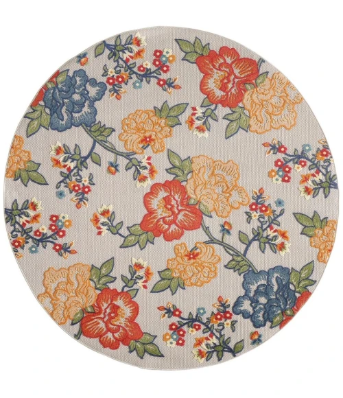 Kas Calla 6937 Ivory Floral Vine Area Rug