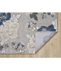 Kas Calla 6938 Grey/Blue Floral Vine Area Rug