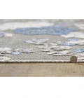 Kas Calla 6938 Grey/Blue Floral Vine Area Rug