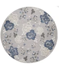 Kas Calla 6938 Grey/Blue Floral Vine Area Rug