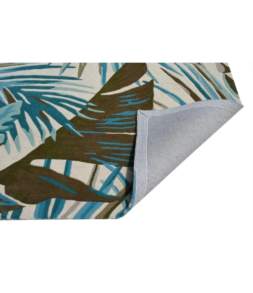 Kas Cove 3002 Ivory/Teal Palms Area Rug