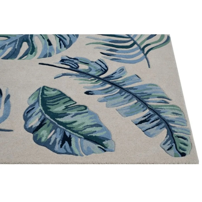 Kas Cove 3005 Ivory/Blue Leaves Area Rug