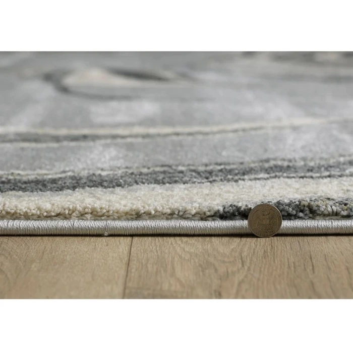 Kas Hue 4757 Grey Marbled Stone Area Rug