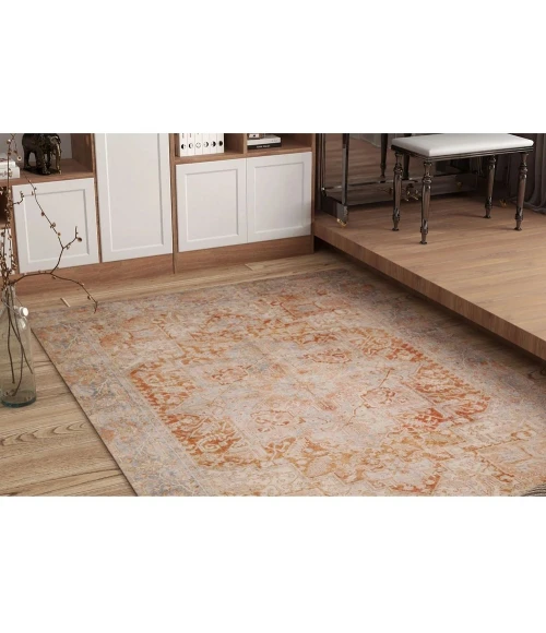 Kas London 4801 Rust Blue Serena Area Rug