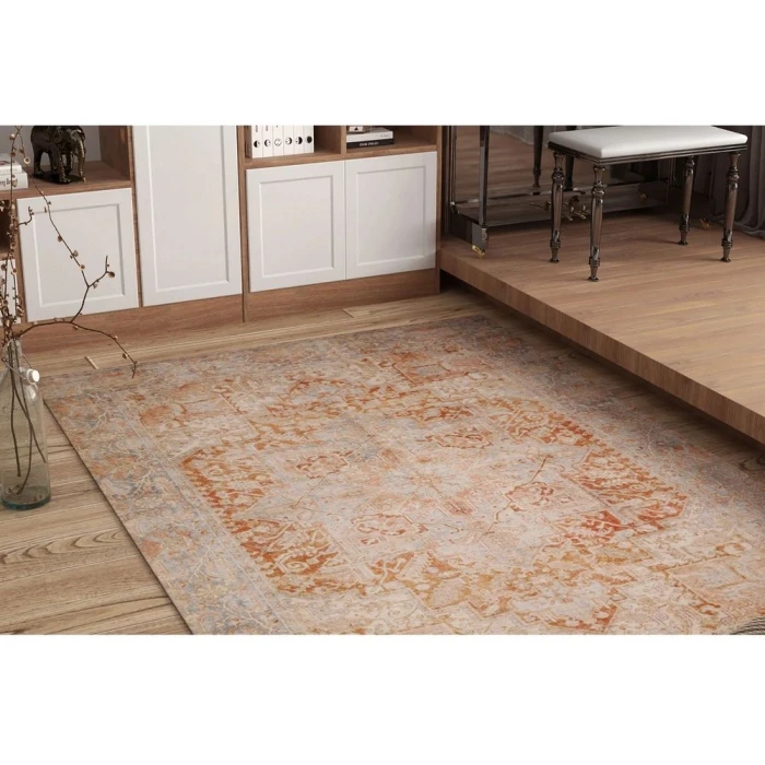 Kas London 4801 Rust Blue Serena Area Rug