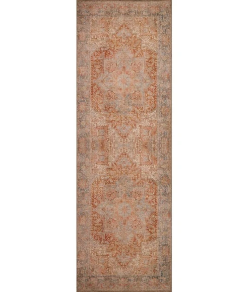 Kas London 4801 Rust Blue Serena Area Rug