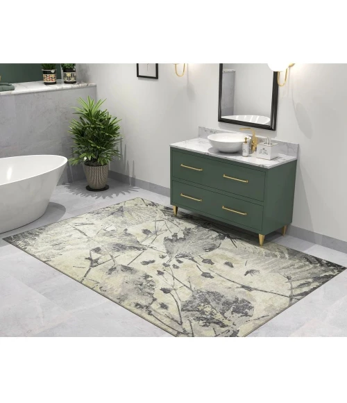 Kas London 4813 Beige/Grey Foliage Area Rug