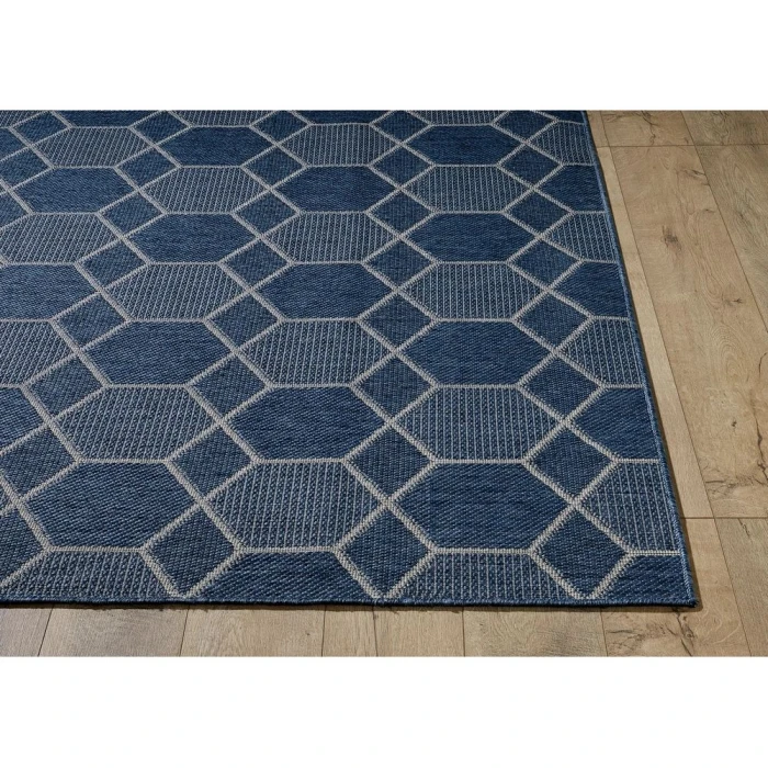 Kas Provo 5789 Blue Geo Area Rug