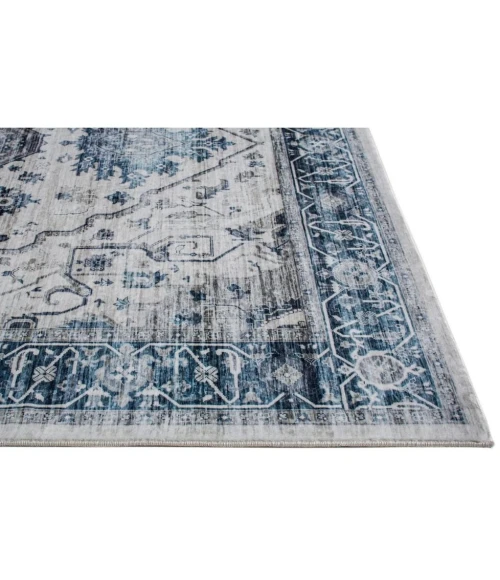 Kas Roxy 2821 Ivory Blue Tabriz Area Rug