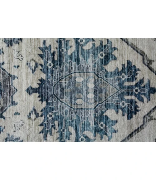 Kas Roxy 2821 Ivory Blue Tabriz Area Rug