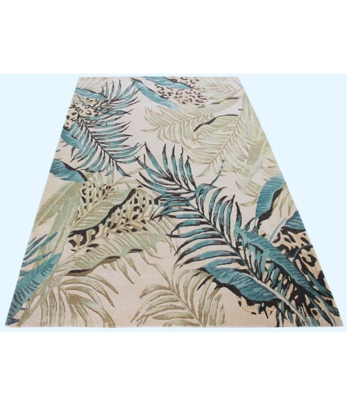 Kas Sparta 3183 Ivory/Blue Leopard Area Rug