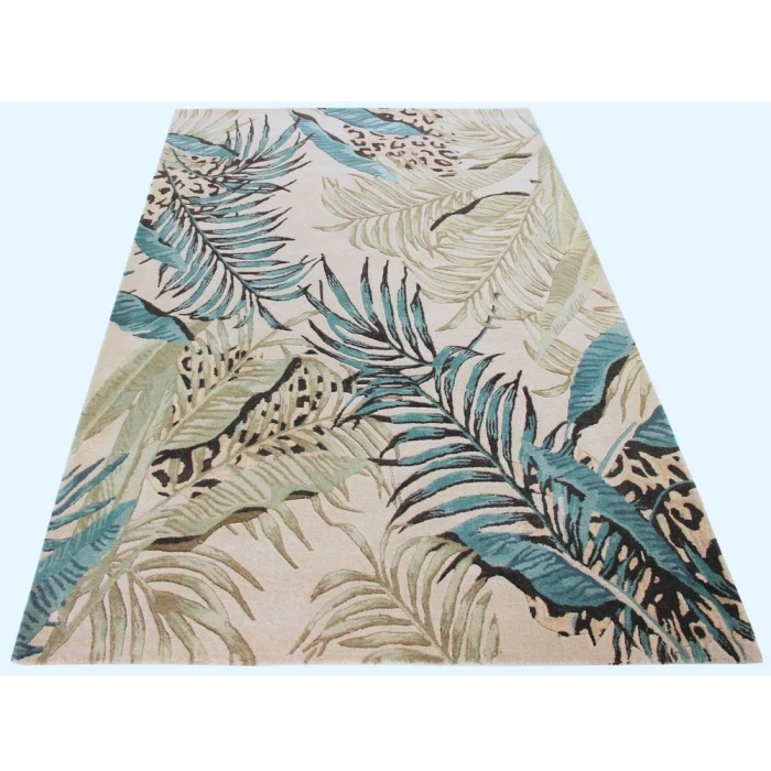 Kas Sparta 3183 Ivory/Blue Leopard Area Rug