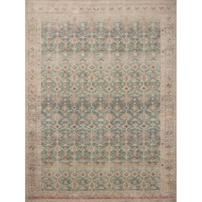 Angela Rose x Loloi Aubrey Aqua / Sand AUB-02 2 ft. 6 in. X 9 ft. 6 in. Rectangle Rug