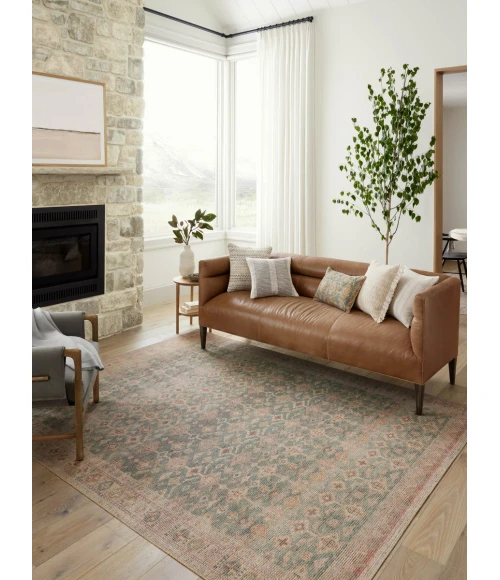 Angela Rose x Loloi Aubrey Aqua / Sand AUB-02 10 ft. X 14 ft. Rectangle Rug