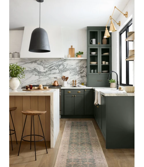 Angela Rose x Loloi Aubrey Aqua / Sand AUB-02 10 ft. X 14 ft. Rectangle Rug