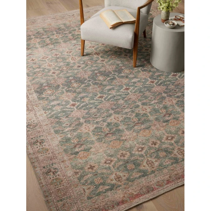 Angela Rose x Loloi Aubrey Aqua / Sand AUB-02 2 ft. 6 in. X 9 ft. 6 in. Rectangle Rug