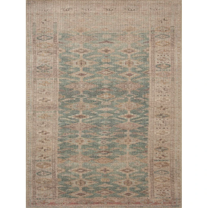 Angela Rose x Loloi Aubrey Aqua / Sand AUB-02 2 ft. 6 in. X 9 ft. 6 in. Rectangle Rug